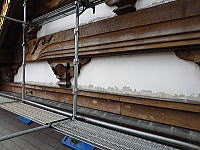 長野県の社殿修繕　漆喰の剥がれその3